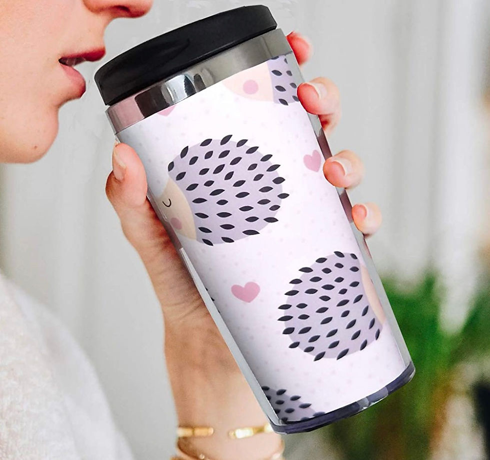 Thumbnail: Hedgehog travel Mug - stainless steel