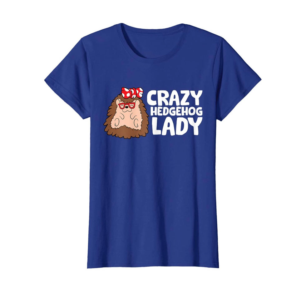 Thumbnail:  Women’s  Hedgehog T-shirt - Crazy Hedgehog lady