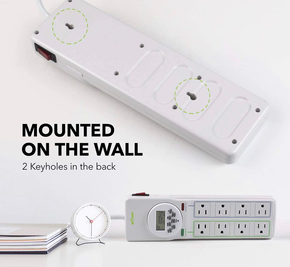 Thumbnail: 8 Outlet Surge Protector with 7-Day Digital Timer