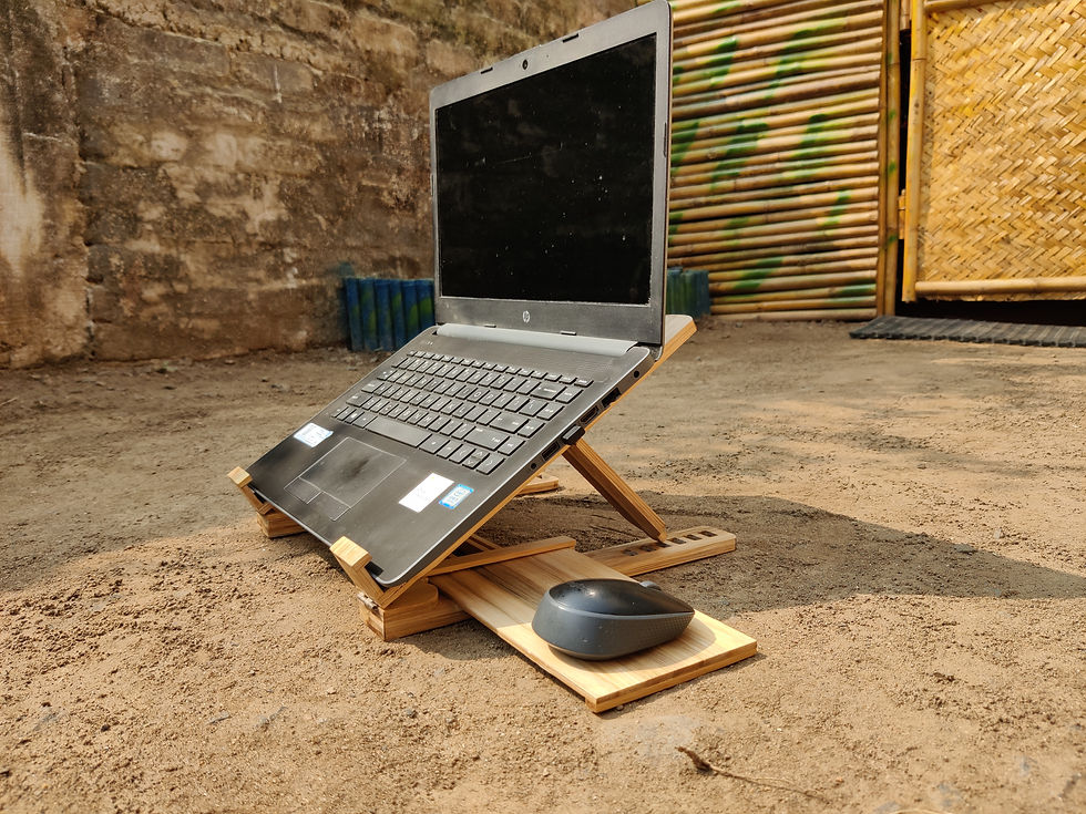 Thumbnail: BAMBOO LAPTOP STAND WITH MOUSE PAD