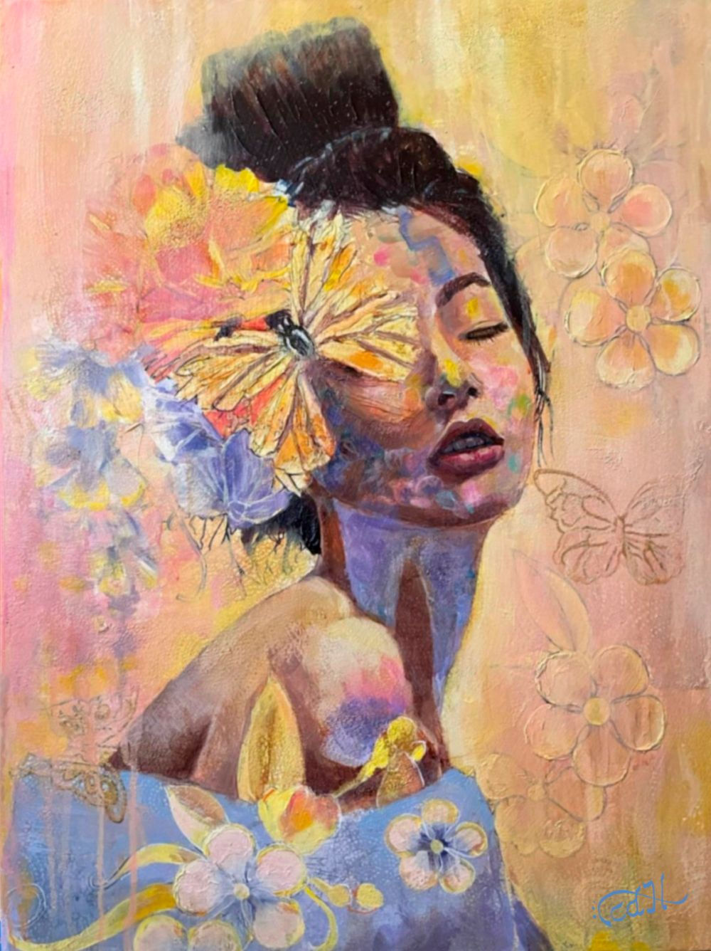 Of Butterflies and Blossoms Lavender Print