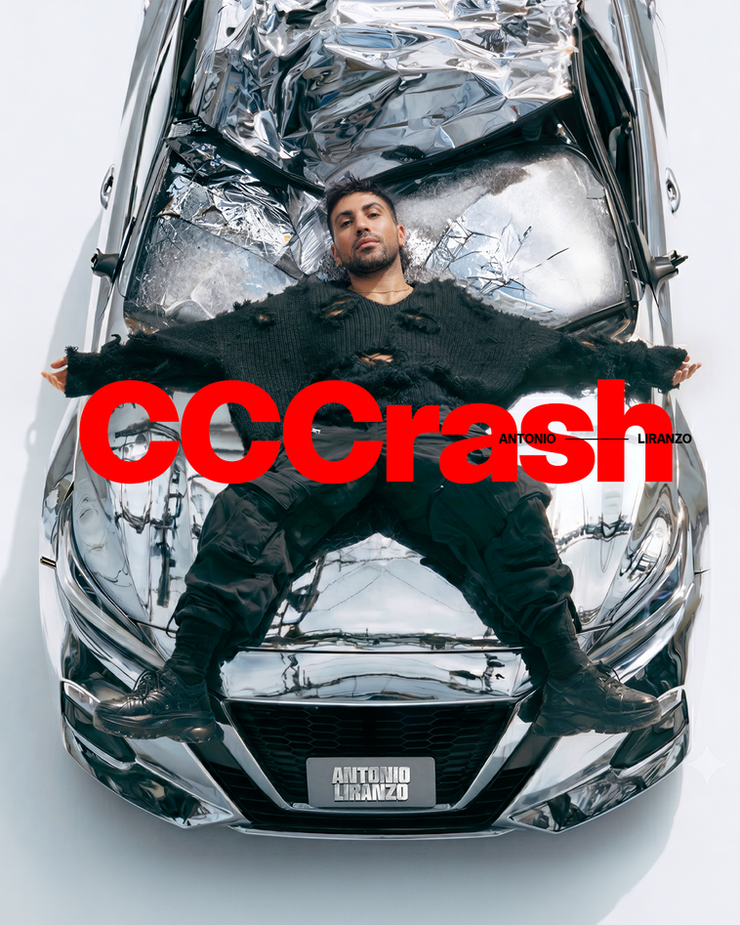 Graphic artwork for Antonio Liranzo's experimental synth track titled CCCrash.