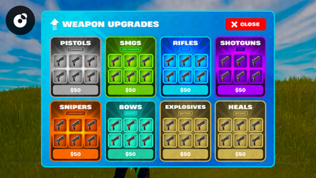 Weapon Upgrades UI Menu