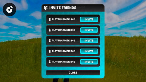 Invite Friends UI Menu