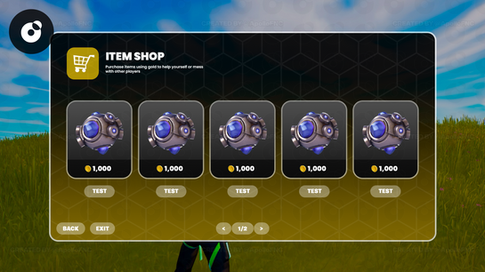 Item Shop UI Menu