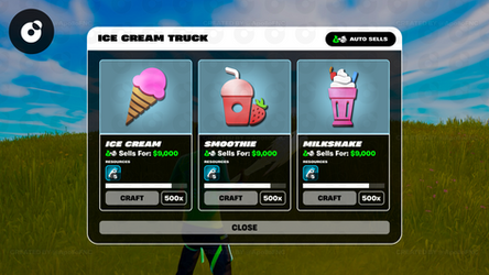Ice Cream Truck UI Menu