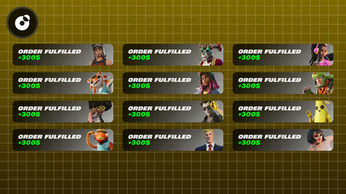 Ordered Fulfilled UI Pop-Up Graphics