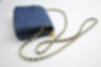 Thumbnail: Chanel Blue Denim Coco Cosmetic Pouch Makeup Case Pouch