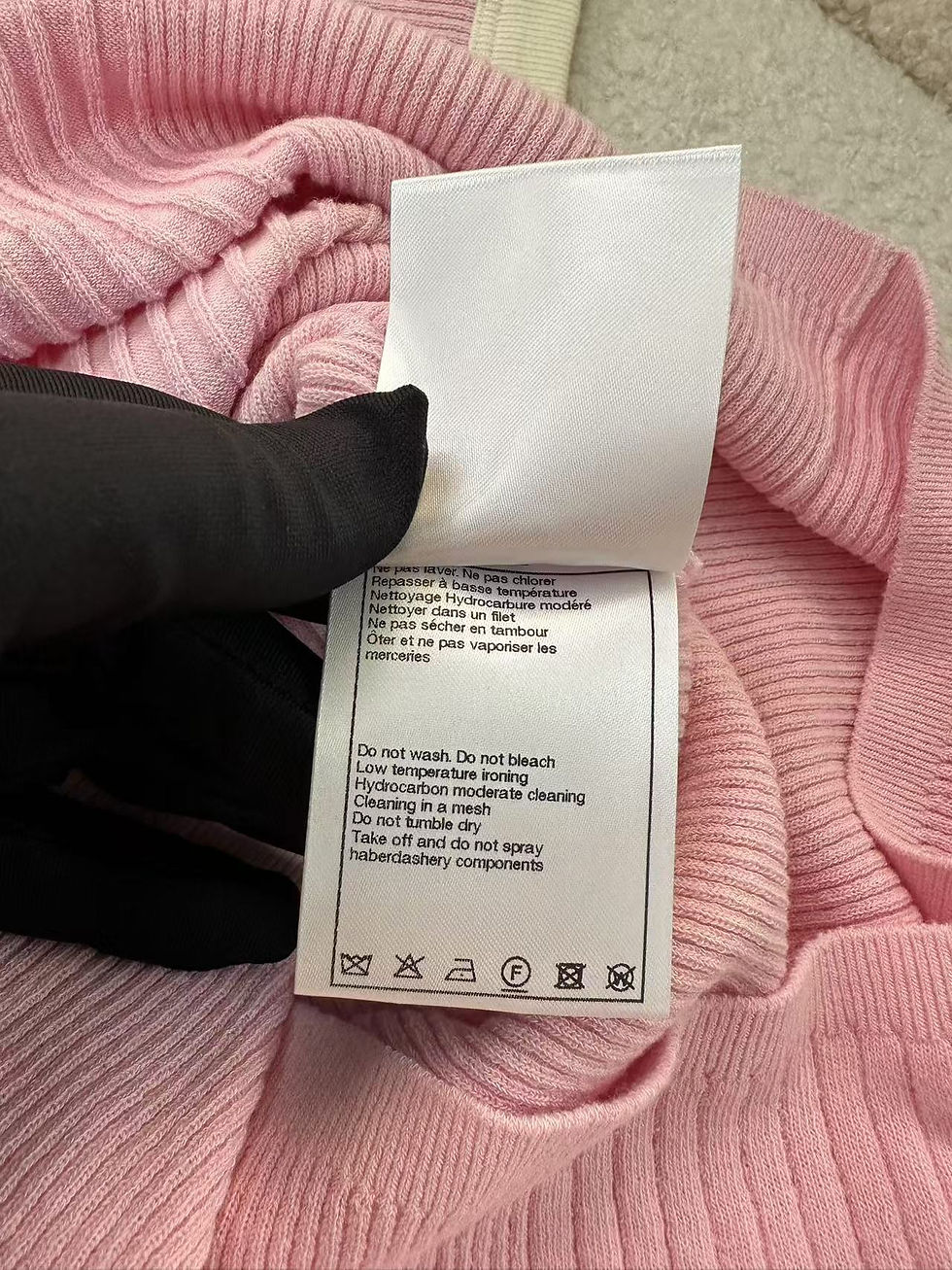 Thumbnail: Chanel 25M White & Pink Cotton CC Ribbed Logo Shirt Size 38