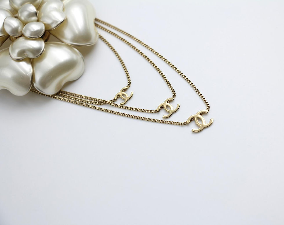 Thumbnail: Chanel Vintage 02A Imitation Pearls White Camellia Three CC Brooch