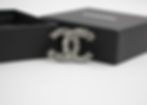 Thumbnail: Chanel C21S Rhinestone Metal Silver Star Twist Brooch