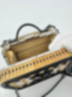 Thumbnail: Chanel 2019 Patent Leather & Natural Rattan Wicker CC Black Medium Vanity Case