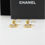 Thumbnail: Chanel Vintage 05A Rhinestone Yellow Dangle Stud Earrings