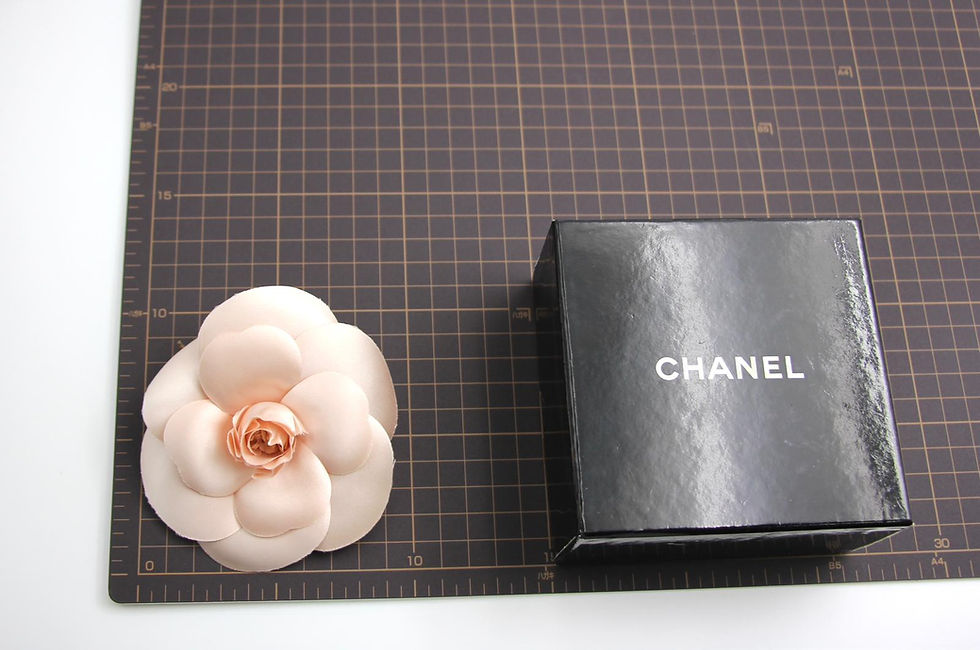 Thumbnail:  Chanel Vintage 81-85 Silk Champagne Pink Camellia Brooch