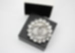 Thumbnail: Chanel Vintage 00A Rhinestone Sliver CC Mark Round Large Brooch