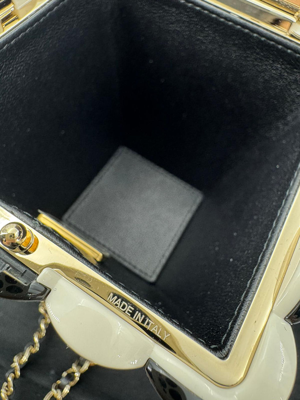 Thumbnail: Chanel 2024 Imitation Pearl and Gold-tone Popcorn Minaudière Bag