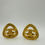 Thumbnail: 1991 Chanel vintage triangular gold-plated earrings