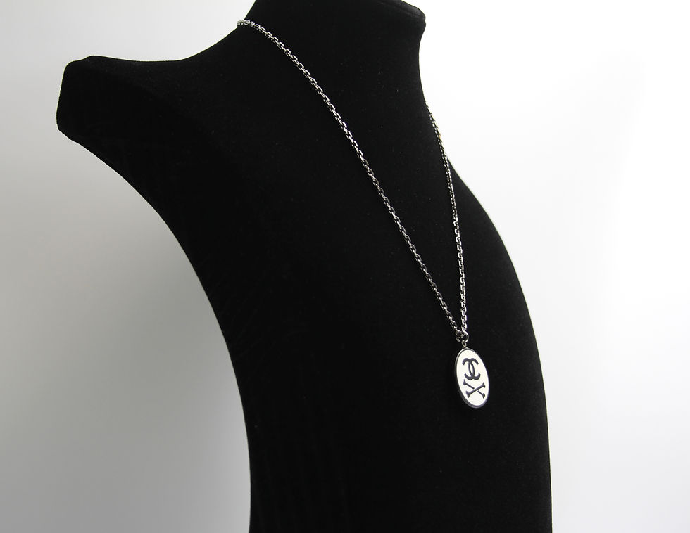 Thumbnail: Chanel Vintage 03P Resin White Skull Necklace