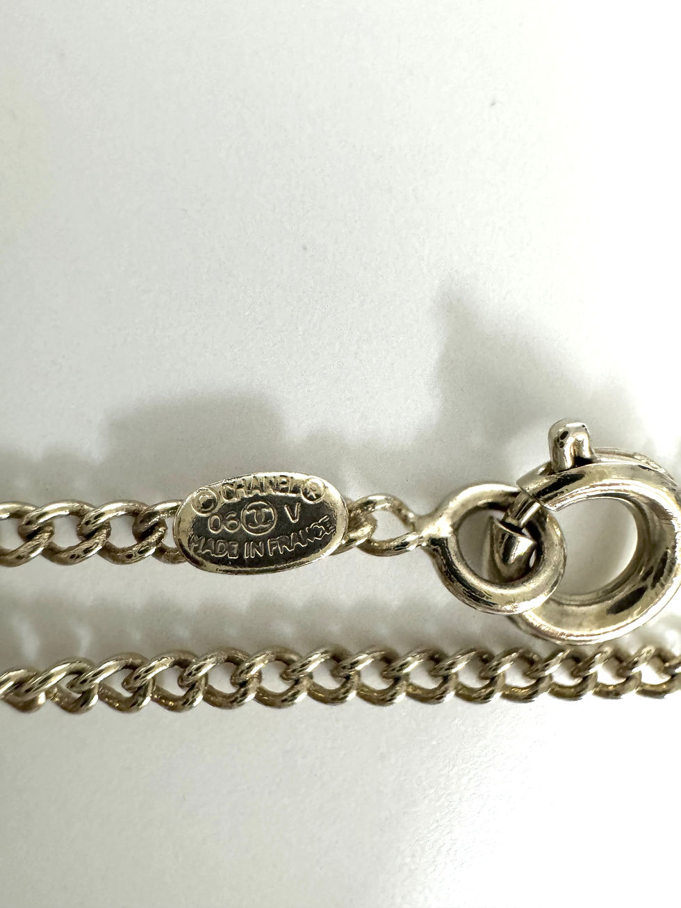 Thumbnail: Chanel Vintage 06V Enamel Classic Black CC Light Gold Necklace