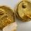 Thumbnail: Chanel Vintage 93P Gold Plated Button Gold Clip-on Earrings