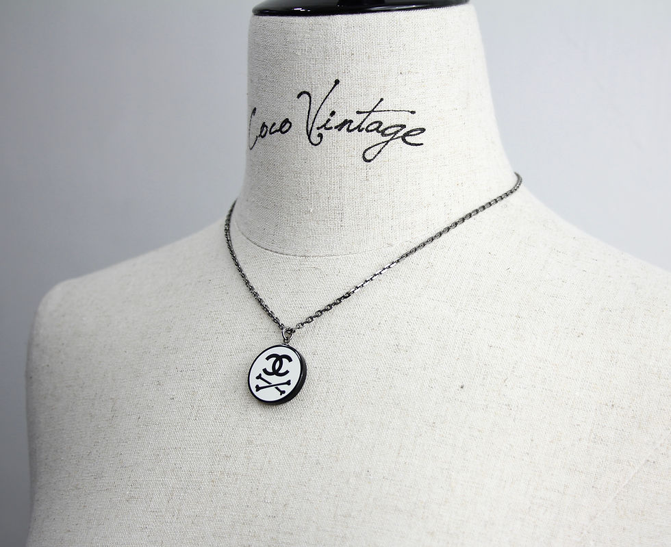 Thumbnail: Chanel Vintage 03P Resin White Skull Necklace