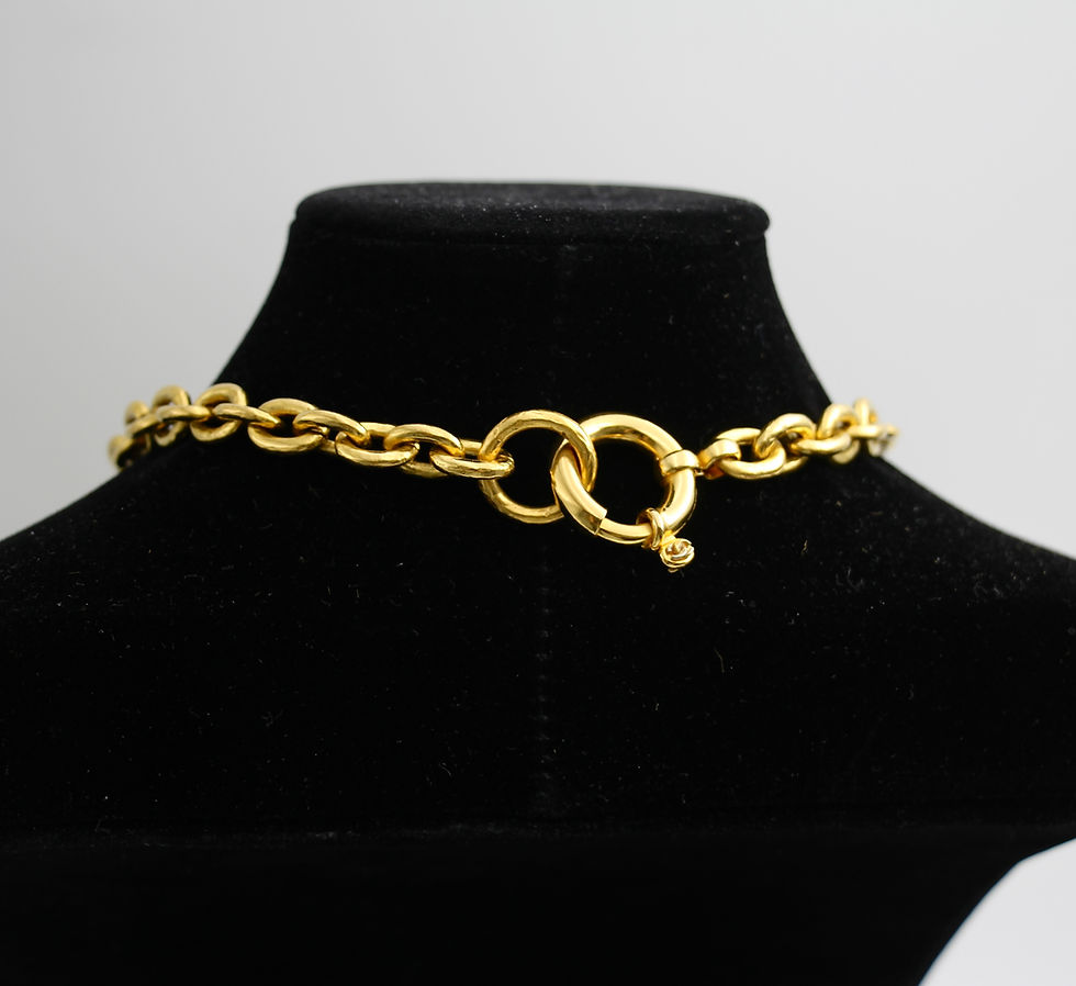 Thumbnail: Chanel Vintage 94A Grapevine Gold Plated Medal Long Necklace 