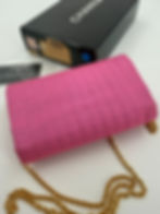 Thumbnail: Chanel Vintage 97-94 Quilted Canvas Rhinestone CC Pink Flap Bag