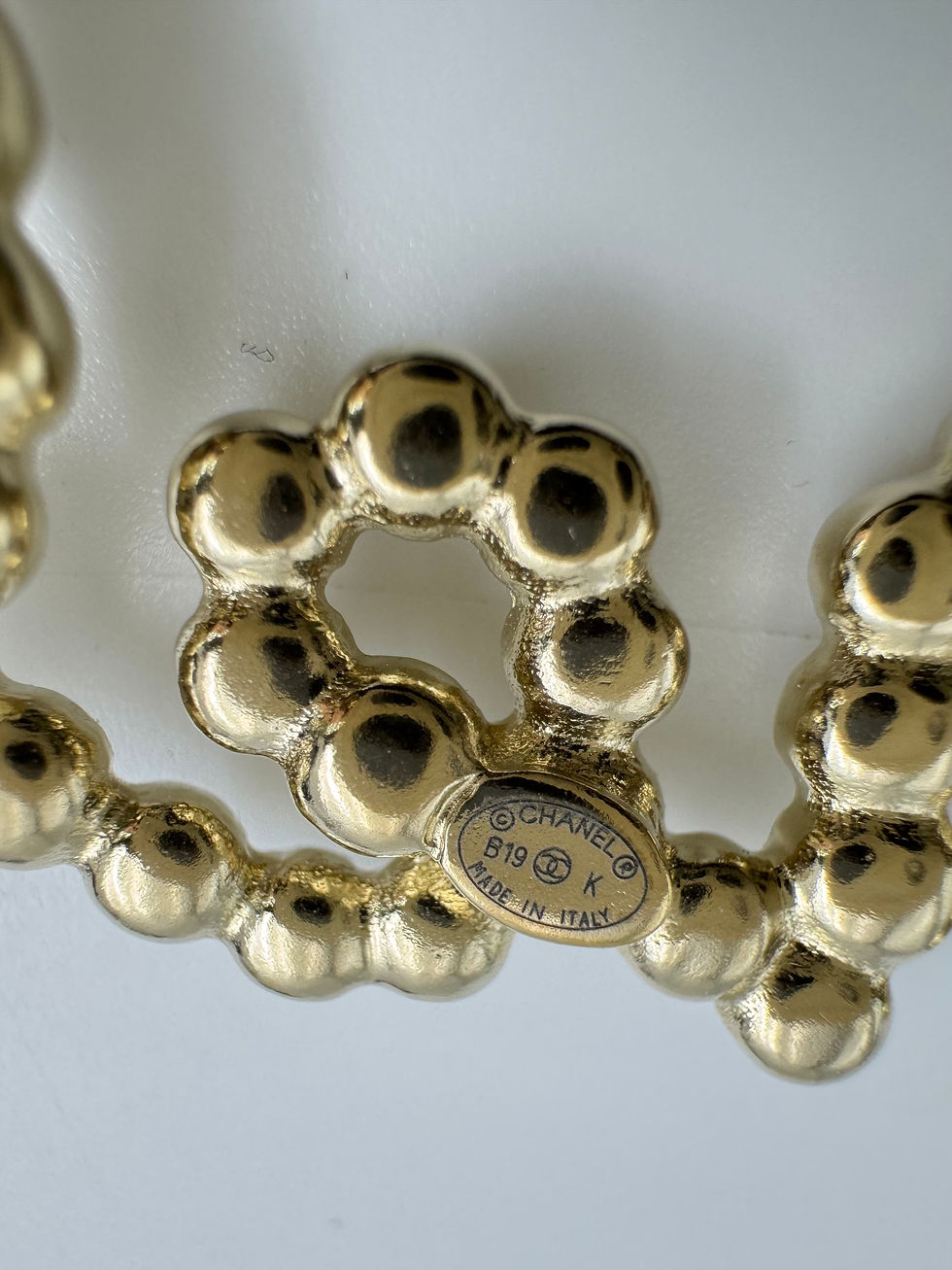 Thumbnail: Chanel B19K Rhinestone Lettering Brooch