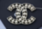 Thumbnail: Chanel B19V Imitation Pearl & Metal Frame CC Brooch