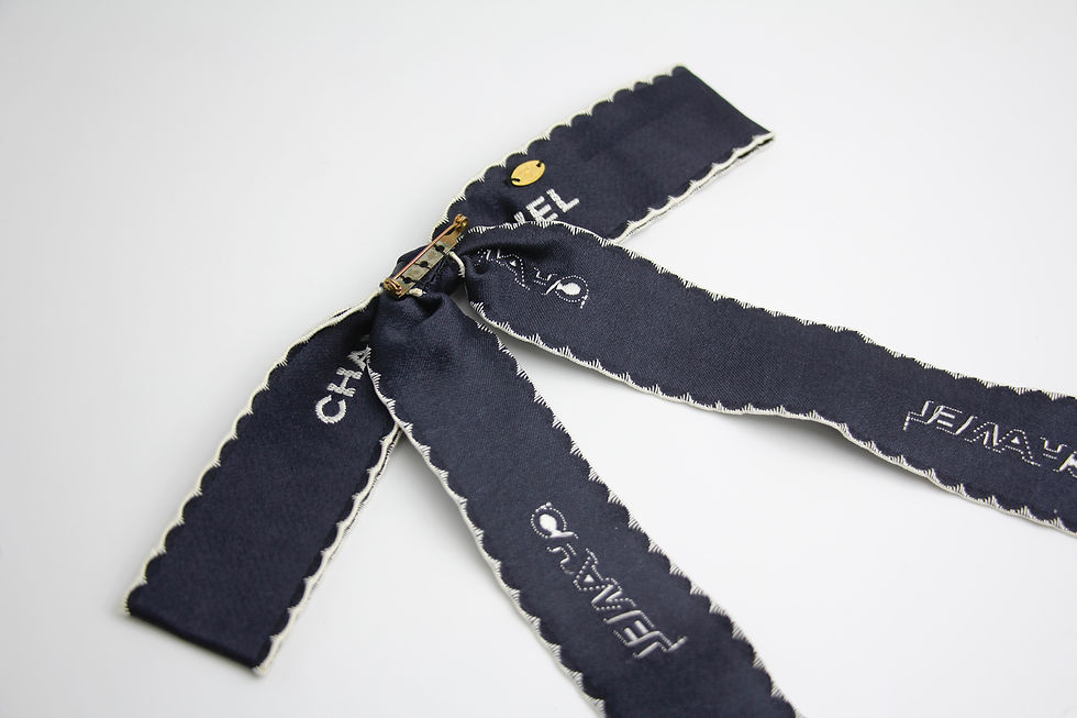 Thumbnail: Chanel Vintage 81-85 Silk Bow Long Ribbon Brooch