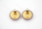 Thumbnail: Chanel Vintage 87 Resin Purple Pink CC Logo Large Round Clip-on Earrings