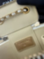 Thumbnail: Chanel 2021 Lambskin Leather White Quilted Classic Mini Vanity Case with Chain i