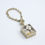 Thumbnail: Chanel Vintage 06C Enamel + Metal + Resin White Camellia Handbag Charm Keychain