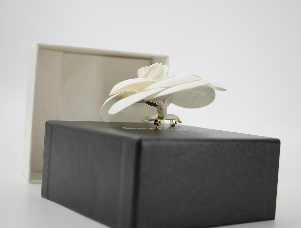 Thumbnail: Chanel Vintage 81-85 White Silk Camellia Brooch