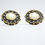 Thumbnail: Chanel Vintage 88 Leather Chain and Rhinestone Round Clip-on Earrings