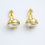 Thumbnail: Chanel Vintage 97P Gold-plated & Imitation Pearl Gold Round Clip-on Earrings 