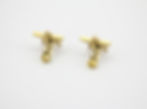 Thumbnail: Chanel Vintage 01P Metal Black Star Shape CC Clip-on Earrings 