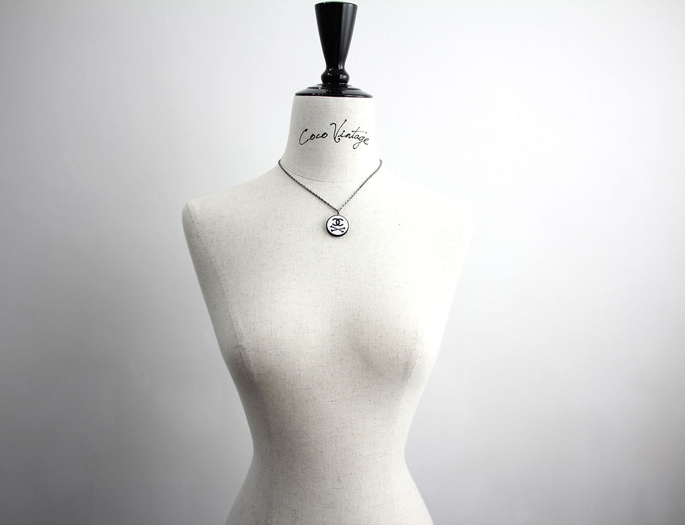 Thumbnail: Chanel Vintage 03P Resin White Skull Necklace