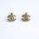 Thumbnail: Chanel Vintage 05C Rhinestone Brown Stud Earrings