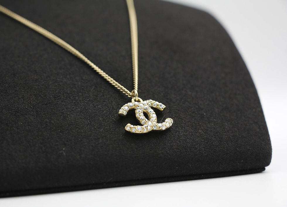 Thumbnail: Chanel Vintage 09A水鑽經典cc頸鏈