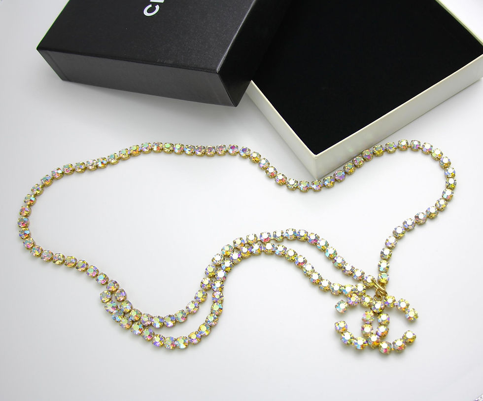 Thumbnail: Chanel Vintage 95P Rhinestone Barbie Belt Waist Chain