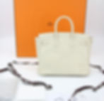 Thumbnail: Hermes Birkin 25 Craie Swift Stamp T