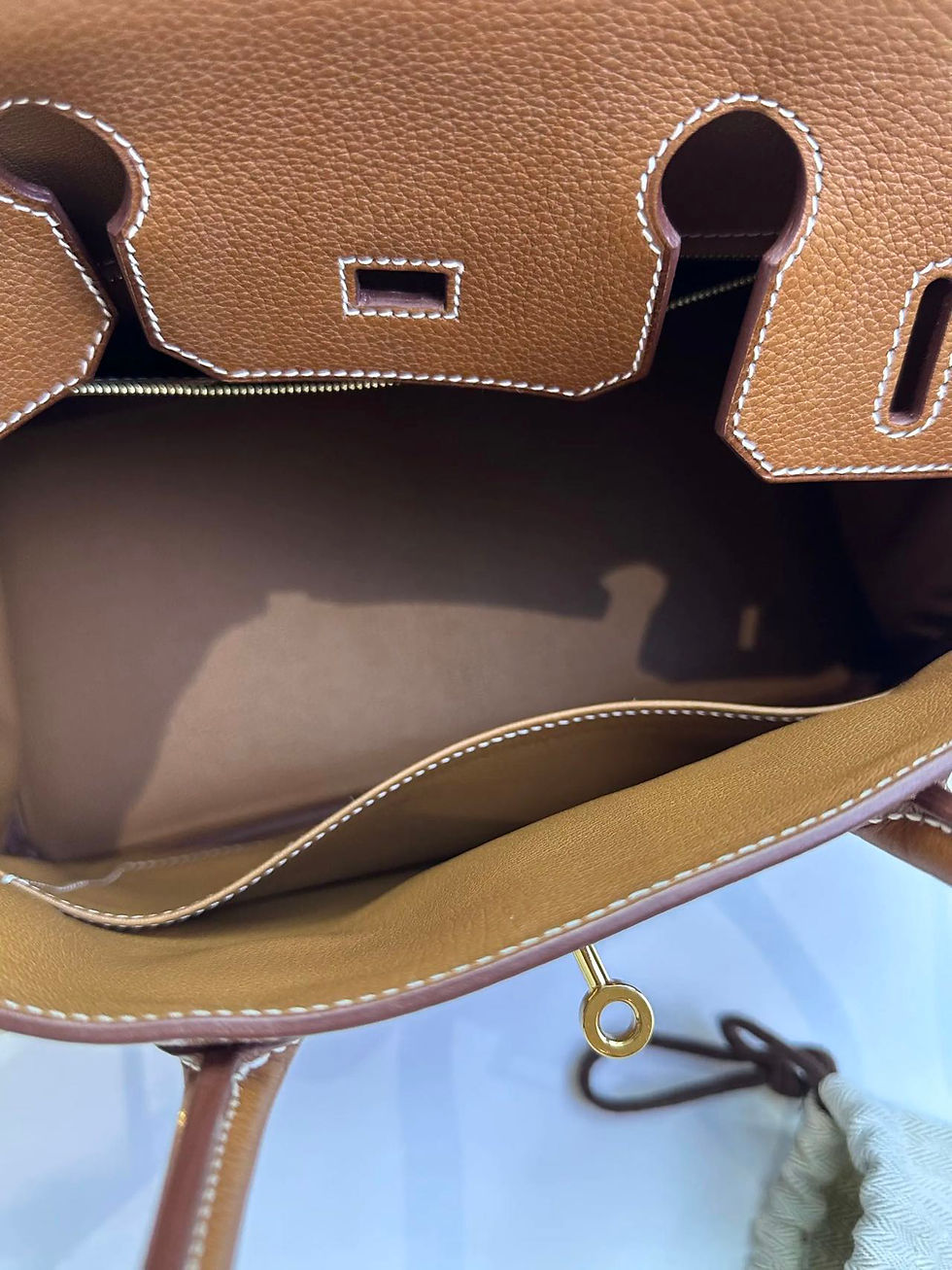 Thumbnail: Hermès Birkin 30 Birkin Barenia Faubourg Leather with Gold Hardware U Stamp