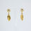 Thumbnail: Chanel Vintage 99A 琉璃橙鍍金埃及風格英文字耳環