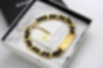 Thumbnail: Chanel Vintage 95P Rhinestone & Black Leather & Gold-Plated Choker Necklace