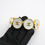 Thumbnail: Chanel Vintage 95A Mother-of-Pearl Circle Shape Gold Plated Bracelet