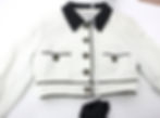 Thumbnail: Chanel Vintage P95 Wool Coco Button White Light Green Short Jacket