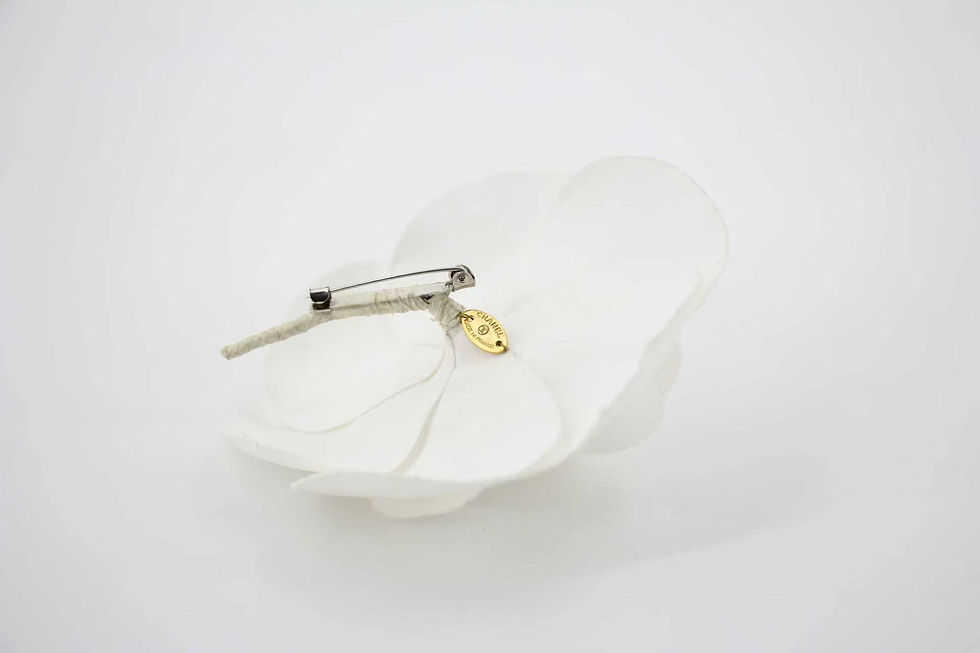 Thumbnail: Chanel Vintage 81-85 Silk White Camellia Brooch