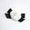 Thumbnail: Chanel Vintage 81-85 Silk Black & White Bow Hair Clip