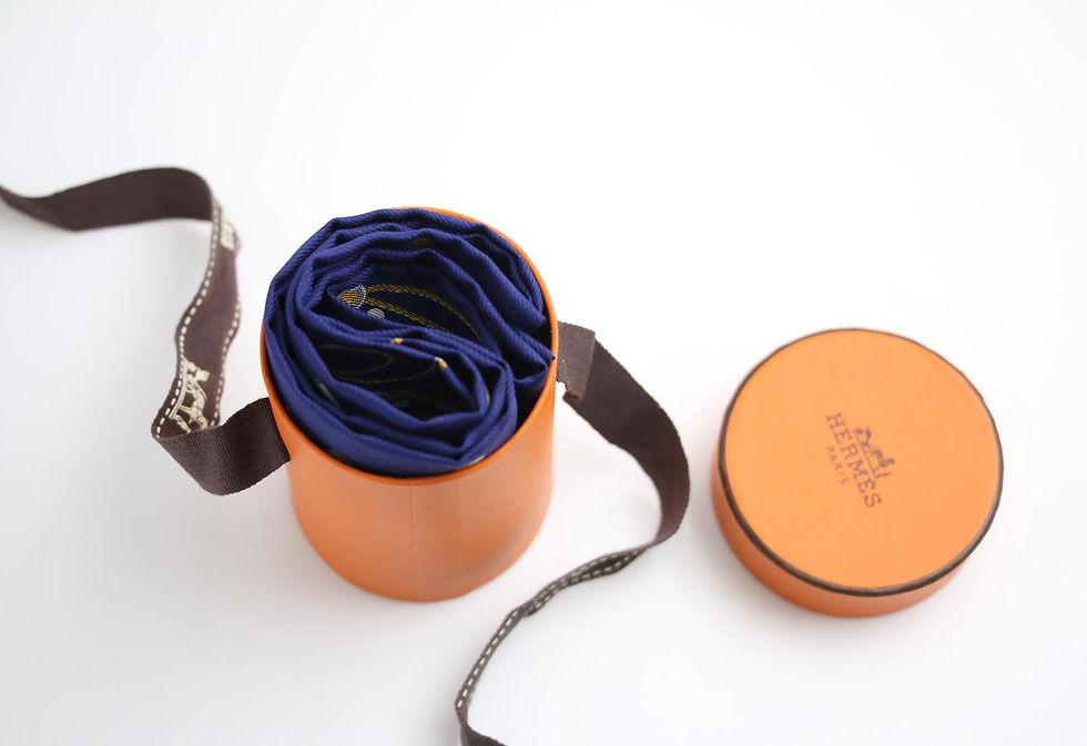 Thumbnail: Hermès 100% Silk Les Cles a Pois Twilly Scarf